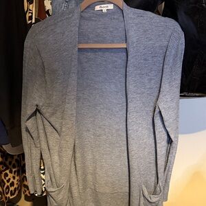 Blue Open Front Cardigan